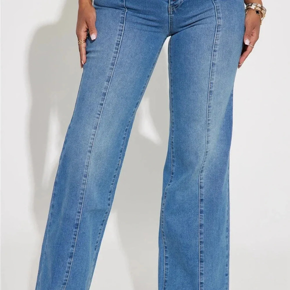 Fashion Nova jeans, high-rise, wide leg size 7, junior - Picture 9 of 12